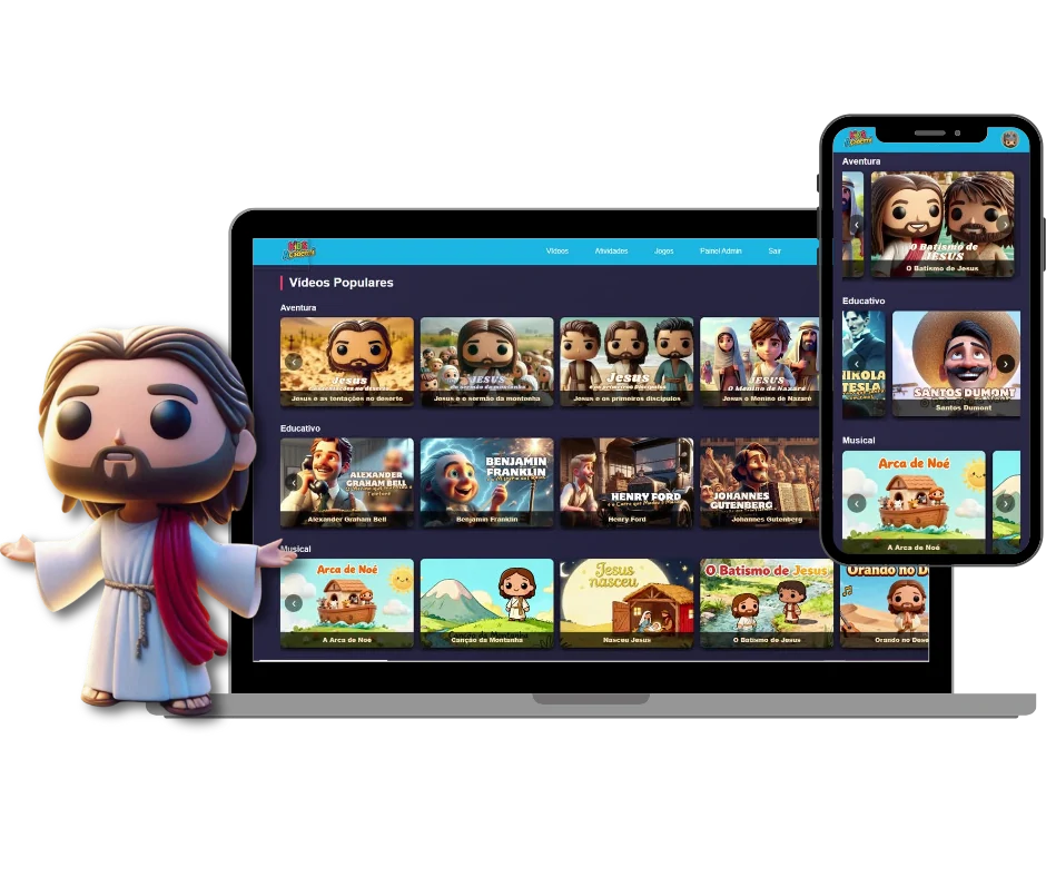 Criança usando tablet